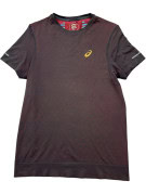 ASICS T SHIRT ATHLETIC BORDEAUX UOMO PRE OWNED S