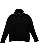 ASICS Πλεκτή Ζακέτα Rib Knit Full-Zip Minimal Μαύρο Unisex Small