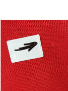 ASICS polo vintage con logo ricamato rosso da uomo L