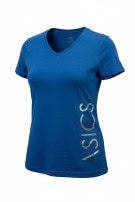 ASICS V NECK T SHIRT SPORTSWEAR GRAPHIC ΜΠΛΕ ΓΥΝΑΙΚΕΙΟ PRE OWNED