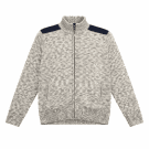 Atlas For Men Πλεκτή Ζακέτα Casual Μελανζέ Μπεζ Ανδρική 3XL