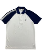AUSTRALIAN POLO T-SHIRT LOGO VINTAGE BIANCO/BLU UOMO XL