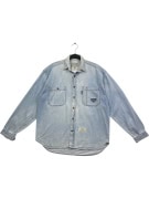 AVIREX LTD ΠΟΥΚΑΜΙΣΟ VINTAGE DENIM ΜΕ ΛΟΓΟΤΥΠΟ ΑΝΟΙΧΤΟ ΜΠΛΕ ΑΝΔΡΙΚΟ L