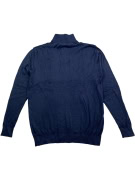 Aéropostale Sport Maglia lavorata blu da uomo con mezza zip XXL