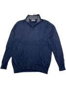 Aéropostale Sport Maglia lavorata blu da uomo con mezza zip XXL