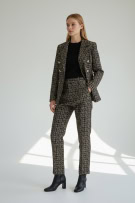 BALMAIN PARIS ΤΑΓΙΕΡ ΣΕΤ ΣΑΚΑΚΙ & ΦΟΥΣΤΑ MONOGRAM JACQUARD ΜΑΥΡΟ/ΧΡΥΣΟ ΓΥΝΑΙΚΕΙΟ M-L