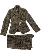 BALMAIN PARIS ΤΑΓΙΕΡ ΣΕΤ ΣΑΚΑΚΙ & ΦΟΥΣΤΑ MONOGRAM JACQUARD ΜΑΥΡΟ/ΧΡΥΣΟ ΓΥΝΑΙΚΕΙΟ M-L