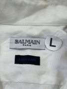BALMAIN CAMICIA CLASSICA BIANCA UOMO PRE OWNED L