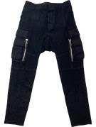 BALMAIN X HΜ CARGO PANTS UTILITY ΜΑΥΡΟ ΓΥΝΑΙΚΕΙΟ PRE OWNED S
