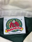 BARBARIAN RUGBY SHIRT VINTAGE SPORTSWEAR GREEN MENS PRE OWNED L