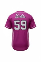 BARBIE BASEBALL JERSEY GRAPHIC ΡΟΖ UNISEX PRE OWNED
