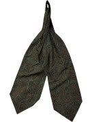 BARTON MODA SILK TIE CLASSIC PAISLEY DARK GREEN MENS PRE OWNED