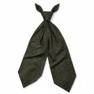 BARTON MODA SILK TIE CLASSIC PAISLEY DARK GREEN MENS PRE OWNED