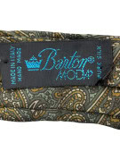 BARTON MODA SILK TIE CLASSIC PAISLEY DARK GREEN MENS PRE OWNED