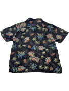 BATTCK BAY HAWAIIAN SHIRT TROPICAL BLACK MEN PRE OWNED L
