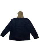 BEAR Fleece Zip Hoodie Casual Δίχρωμο Μαύρο-Χακί Ανδρικό XXL