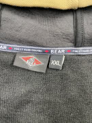 BEAR Fleece Zip Hoodie Casual Δίχρωμο Μαύρο-Χακί Ανδρικό XXL