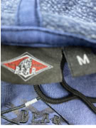 Bear Felpa con cappuccio vintage con logo blu da uomo M