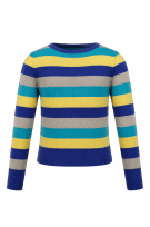 LIUJO STRIPED KNIT TOP MULTICOLOR WOMEN PRE OWNED S