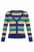LIUJO STRIPED KNIT TOP MULTICOLOR WOMEN PRE OWNED S