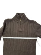 BELSTAFF MAGLIONE MEZZA ZIP CLASSIC MARRONE UOMO PRE OWNED XL