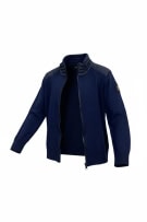 Belstaff Blue Zip Jacket Knit with Quilted Details Unisex S