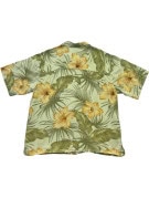 BERMUDA BAY SHIRT HAWAIIAN PRINT LIGHT GREEN MENS PRE OWNED M
