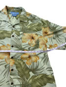BERMUDA BAY SHIRT HAWAIIAN PRINT LIGHT GREEN MENS PRE OWNED M