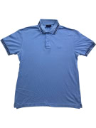 Polo da uomo azzurra con logo BEST COMPANY L