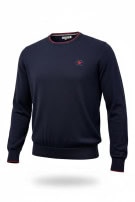 BEVERLY HILLS POLO CLUB MAGLIONE IN MAGLIA CLASSICO NAVY UOMO PRE OWNED XL