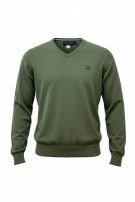 BEVERLY HILLS POLO CLUB ΠΛΕΚΤΟ ΠΟΥΛΟΒΕΡ V NECK ΚΑΘΑΡΟ ΛΑΔΙ ΑΝΤΡΙΚΟ PRE OWNED L
