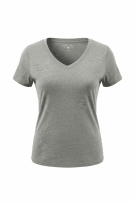 Beverly Hills Polo Club T-Shirt V-Neck Logo Γκρι Γυναικείο Medium