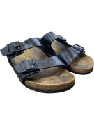 Birkenstock Arizona Black Leather Double Strap Sandals Unisex EU 36