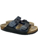 Birkenstock Arizona Black Leather Double Strap Sandals Unisex EU 36
