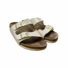 Birkenstock Arizona Μπεζ Snakeskin Διπλό Λουράκι Σανδάλια Unisex EU 40