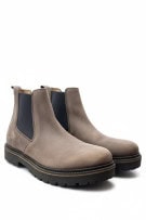 BIRKENSTOCK Δερμάτινα Chelsea Μποτάκια Casual Με Λογότυπο Καφέ Ανδρικό 41