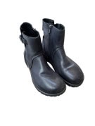 BIRKENSTOCK LEATHER ANKLE BOOTS CLASSIC BLACK WOMENS PRE OWNED EU 39