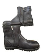 BIRKENSTOCK LEATHER ANKLE BOOTS CLASSIC BLACK WOMENS PRE OWNED EU 39