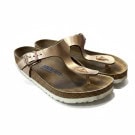BIRKENSTOCK GIZEH SANDALI MINIMAL RAME METALLIZZATO DONNA PRE OWNED EU 40