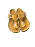 BIRKENSTOCK GIZEH SANDALI INFRADITO MINIMAL SENAPE UNISEX PRE OWNED EU 40