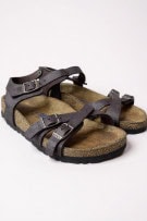 BIRKENSTOCK Σανδάλια Δερμάτινα Casual Με Λογότυπο Καφέ Unisex 35