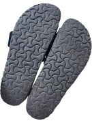 BIRKENSTOCK Σανδάλια Δερμάτινα Casual Με Λογότυπο Μαύρο Γυναικείο 44
