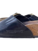 BIRKENSTOCK Σανδάλια Δερμάτινα Casual Με Λογότυπο Μαύρο Γυναικείο 44