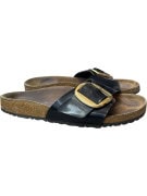 BIRKENSTOCK Σανδάλια Δερμάτινα Casual Με Λογότυπο Μαύρο Γυναικείο 44