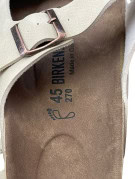 BIRKENSTOCK SANDALI CLASSICI CREMA UNISEX PRE OWNED EU 45