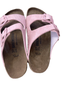 BIRKENSTOCK DOUBLE STRAP SANDALS BROWN PINK WOMEN PRE OWNED EU 37