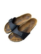 BIRKENSTOCK SANDALS MINIMAL BLACK UNISEX PRE OWNED EU 41