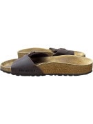 Birkenstock Slide Sandals Classic Buckle Leather Brown Unisex EU 36