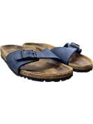Birkenstock Σανδάλια Slide Classic Buckle Δερμάτινα Μπλε Unisex EU 38