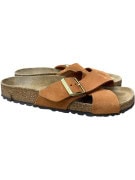 Birkenstock Σανδάλια Slide Classic Διπλό Λουράκι Δερμάτινα Καφέ Unisex EU 37